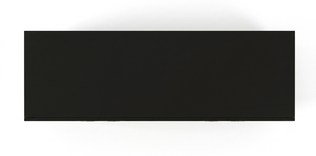 Mother of Pearl Inlay Black TV Unit – 4 Door Media Cabinet