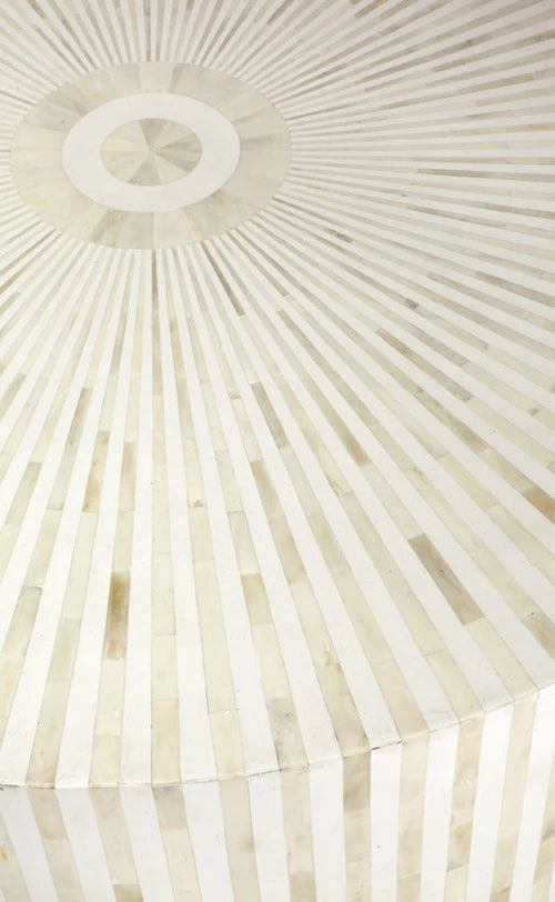 Inlay Round Coffee Table- Makayla mather of pearl coffee table