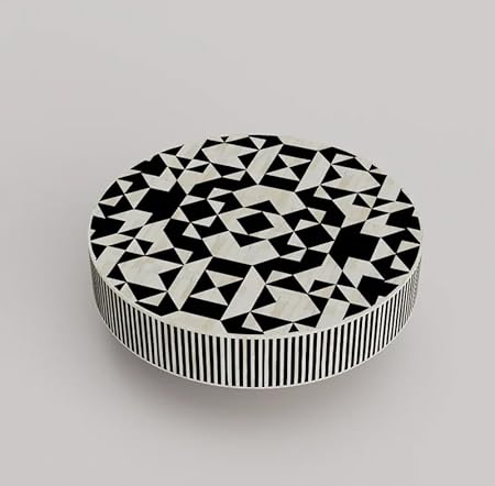 New Indian handmade bone onlay coffee table, black & white bone inlay table, bone inlay furniture items, ,home decore crafts