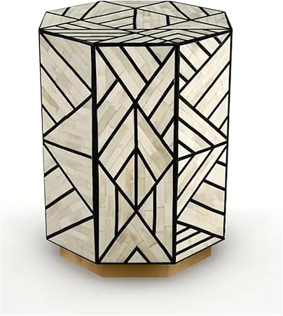Handmade Bone inlay side end table, home decore furniture,bone inlay furniture,