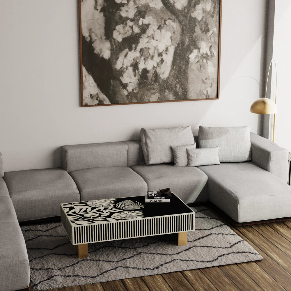 Inlay Luxom Rectangular Coffee Table - Tulip