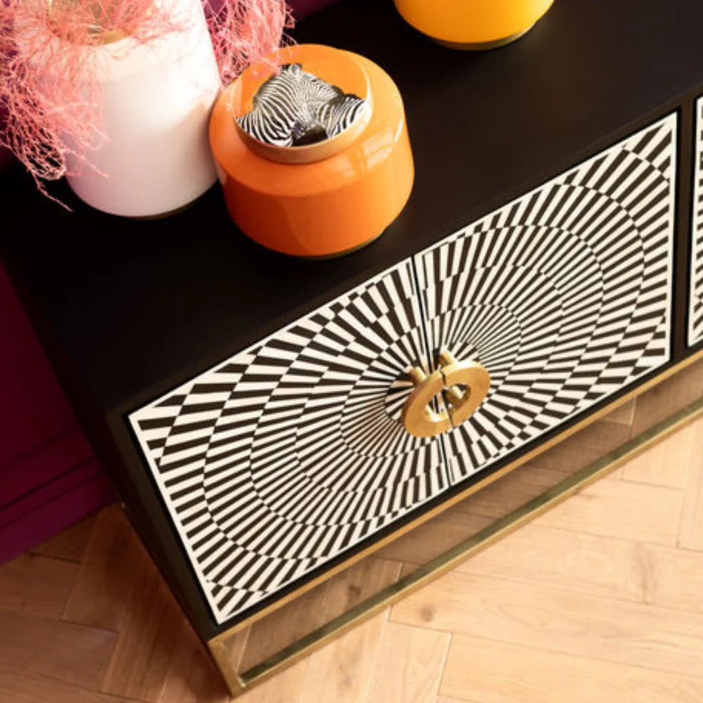 Inlay Sideboard - Kara bone inlay cabinet