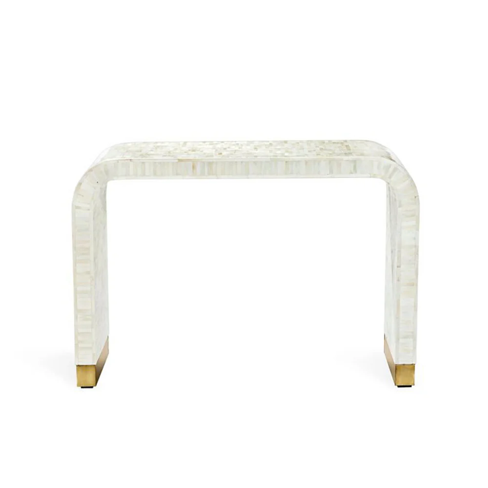 Bone Inlay Entryway Ethereal Elegance Console,u table