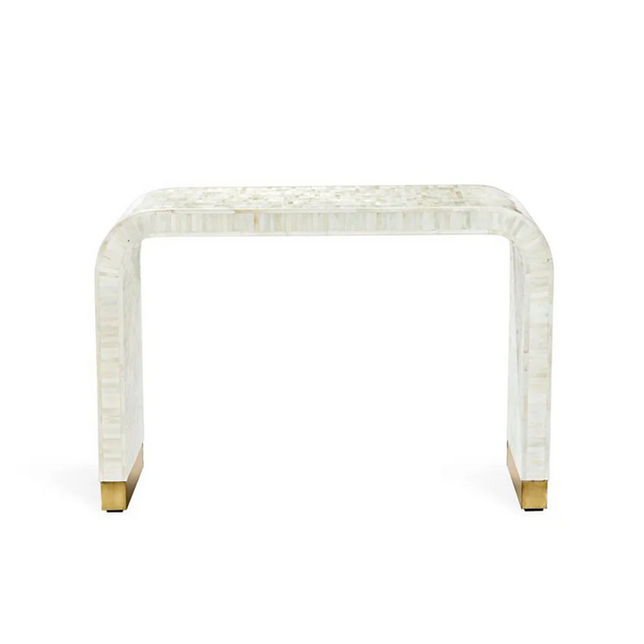 Bone Inlay Entryway Ethereal Elegance Console,u table