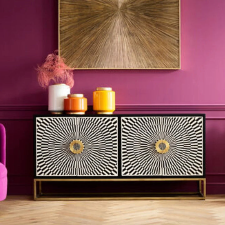 Inlay Sideboard - Kara bone inlay cabinet