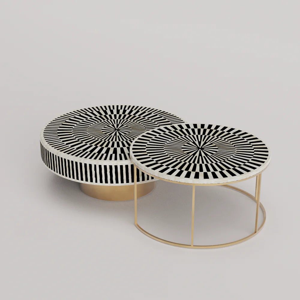 bone inlay Nesting coffee table bone inlay table living room furniture items