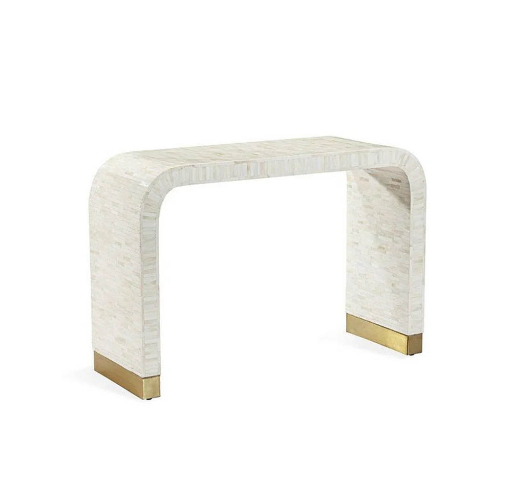 Bone Inlay Entryway Ethereal Elegance Console,u table