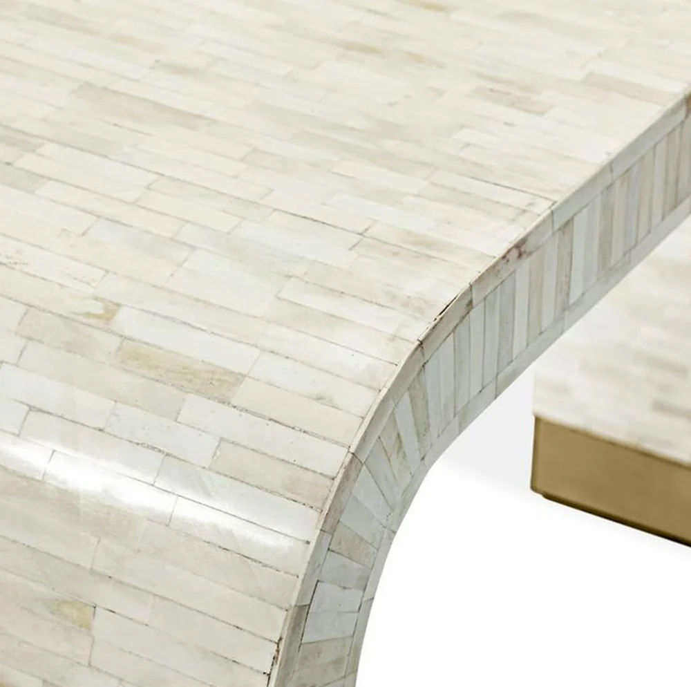 Bone Inlay Entryway Ethereal Elegance Console,u table