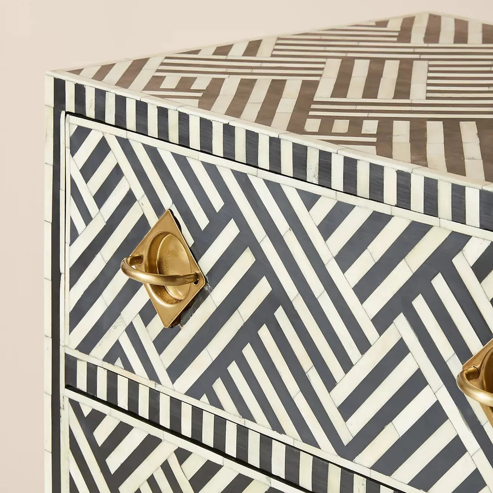 Inlay Storage Sideboard - Chevron
