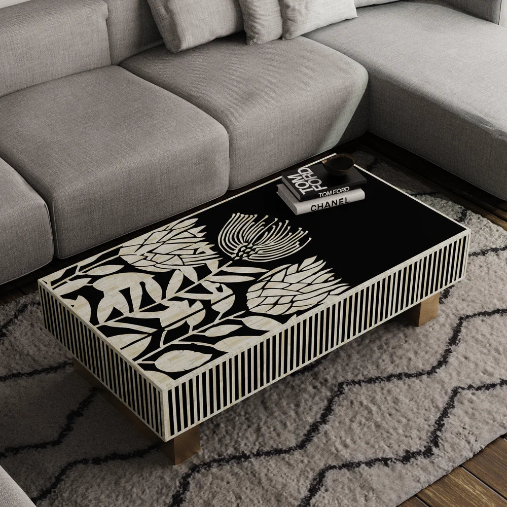 Inlay Luxom Rectangular Coffee Table - Tulip
