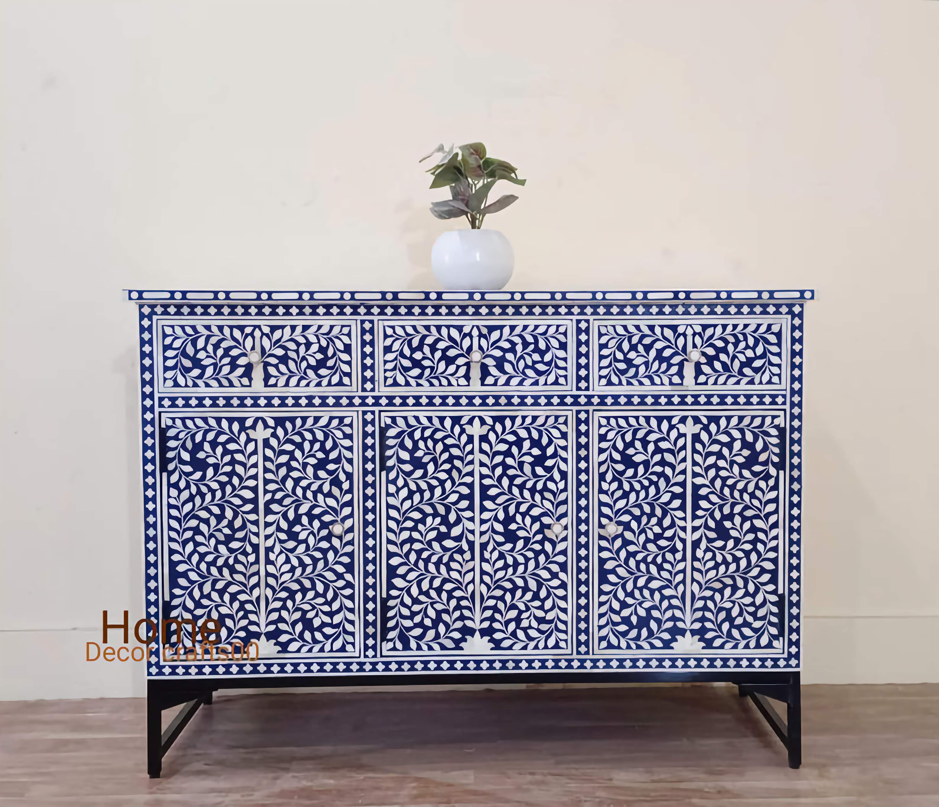 Handmade bone inlay 3 drawer 3 doors buffet, Furniture living room chest