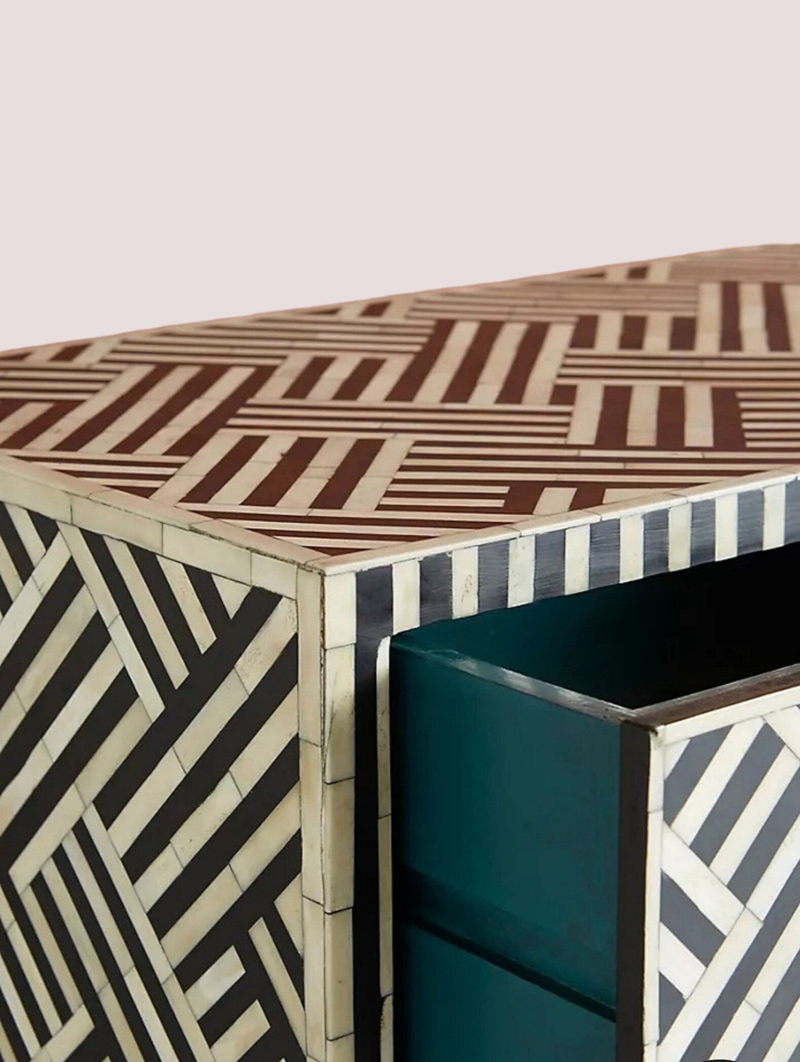 Bone Inlay Optical 9 Drawers Chest of Drawers Bone Inlay Drawers Dresser Bone Inlay Chest of Drawers Bone Inlay Furniture Storage MOP Inlay