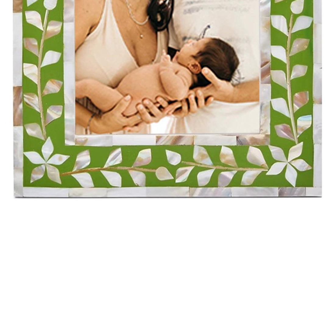 Beautiful Handmade Mother of Pearl Floral Pattern Photo Frame- Available in 20 Stunning Colors