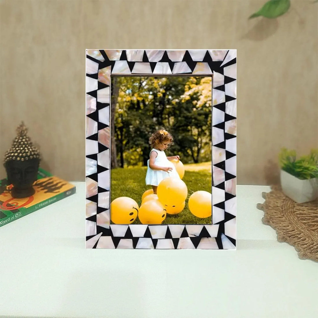 Beautiful Handmade Mother of Pearl Photo Frame- Available in 20 Stunning Colors