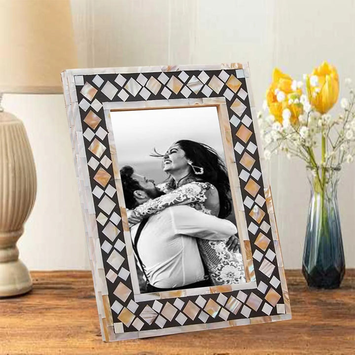 Beautiful Handmade Mother of Pearl Photo Frame- Available in 20 Stunning Colors