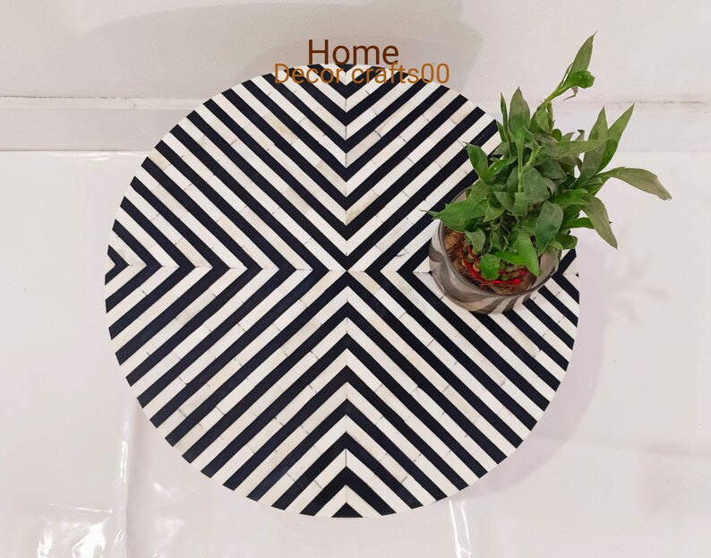 handmade Bone Inlay coffee table, Bone inlay table, Bone inlay Center table, Bone inlay Round Coffee Table, bone inlay furniture,