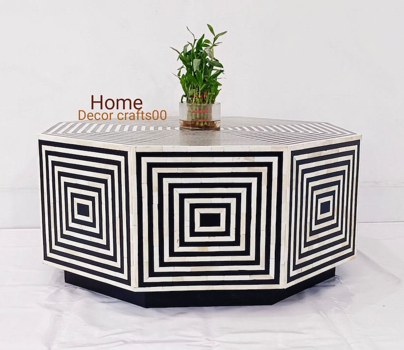 handmade Bone Inlay  Coffee Table, bone inlay Center Table