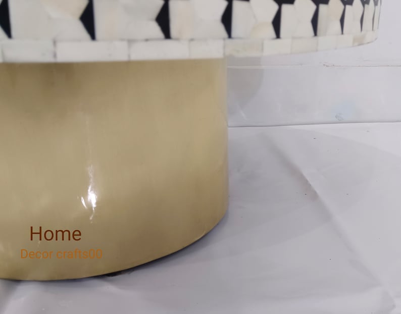 handmade Bone Inlay targua pattern Round Coffee Table, Bone Inlay Furniture, Bone inlay coffee table, home decor furniture, bone inlay table