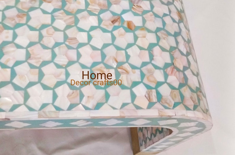 mother of pearl inlay targua pattern Coffee Table, mop inlay Coffee Table, MOP Centre Table ,living room Coffee table, bone inlay furniture,