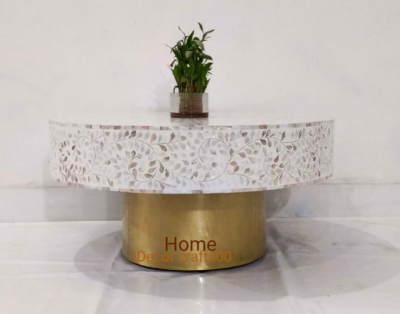 handmade Mother of Pearl Inlay Floral Design coffee Coffee, Mother of Pearl Inlay Center Table, Mop coffee tables, bone inlay furniture