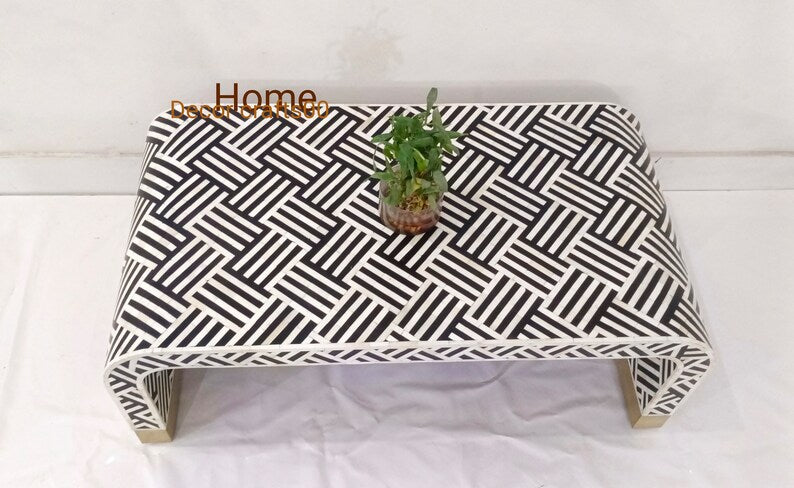 New Handmade bone inlay U Coffee Table, bone inlay Coffee Table, bone inlay Centre Table, living room Coffee Table, bone inlay furniture,