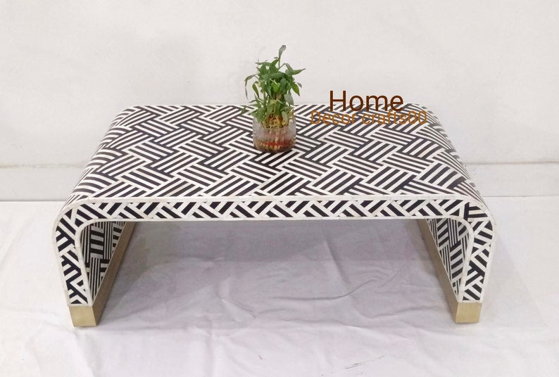 New Handmade bone inlay U Coffee Table, bone inlay Coffee Table, bone inlay Centre Table, living room Coffee Table, bone inlay furniture,