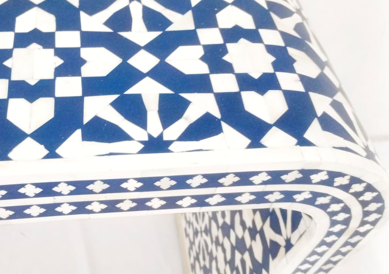 New handmade Bone Inlay morrocan U console, bone inlay console, bone inlay furniture