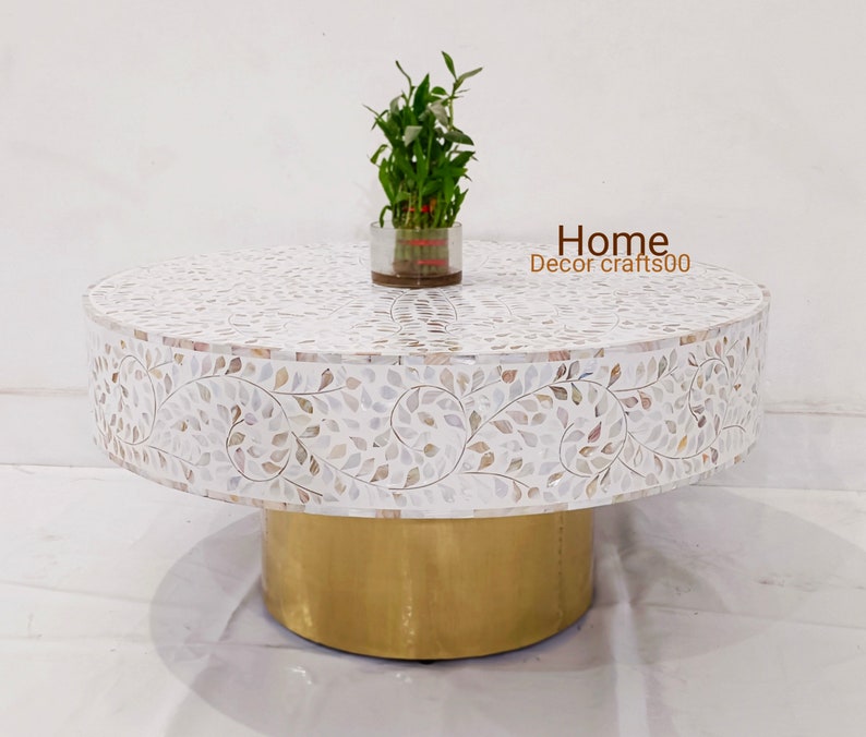 handmade Mother of Pearl Inlay Floral Design coffee Coffee, Mother of Pearl Inlay Center Table, Mop coffee tables, bone inlay furniture