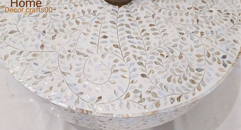 handmade Mother of Pearl Inlay Floral Design coffee Coffee, Mother of Pearl Inlay Center Table, Mop coffee tables, bone inlay furniture