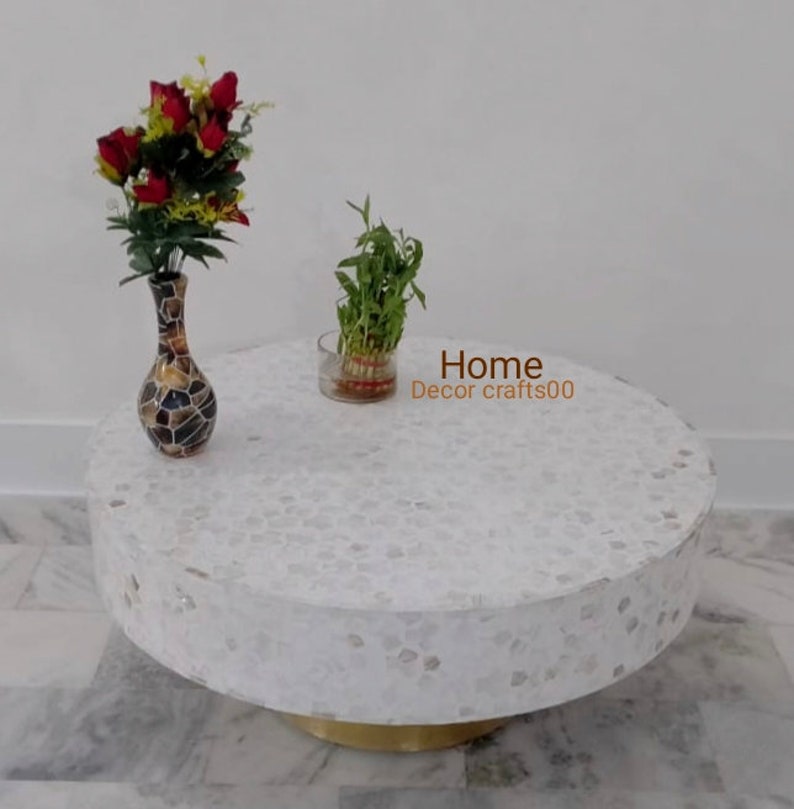 handmade Mother of Pearl Inlay targua Design Coffee Table, Mother of Pearl Inlay Center Table, living room furniture, bone inlay furniture