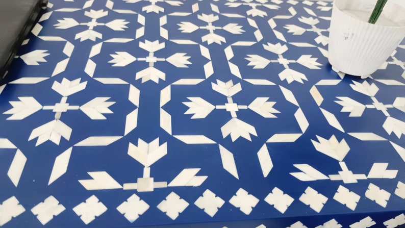 Handmade Bone inlay Work Desk, Bone inlay laptop table