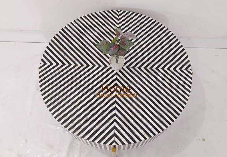 new handmade Bone Inlay Round Coffee Table, Bone Inlay Furniture, Bone inlay coffee table, home decor furniture, bone inlay table,