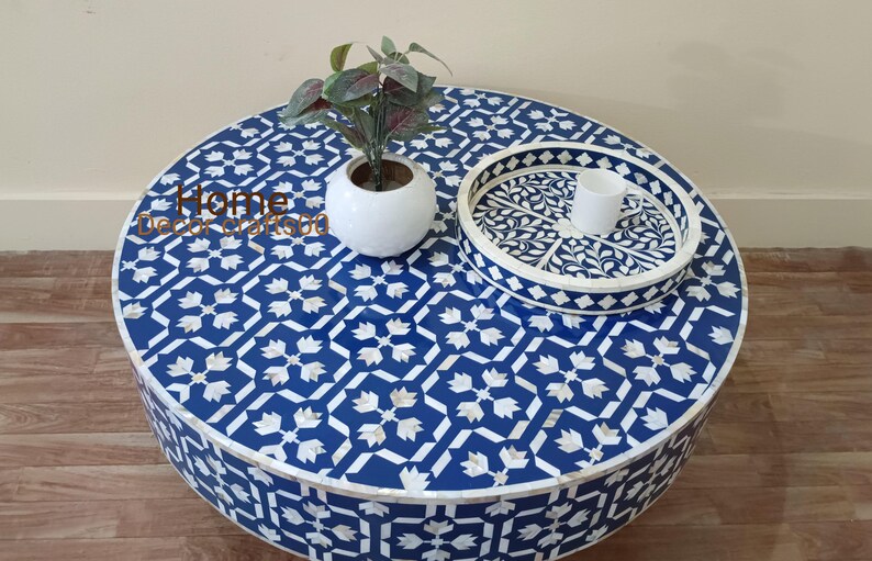 New Indian handmade Mother of Pearl Inlay Coffee Table, Mother of Pearl Inlay Center Table, living room furniture, bone inlay furniture,