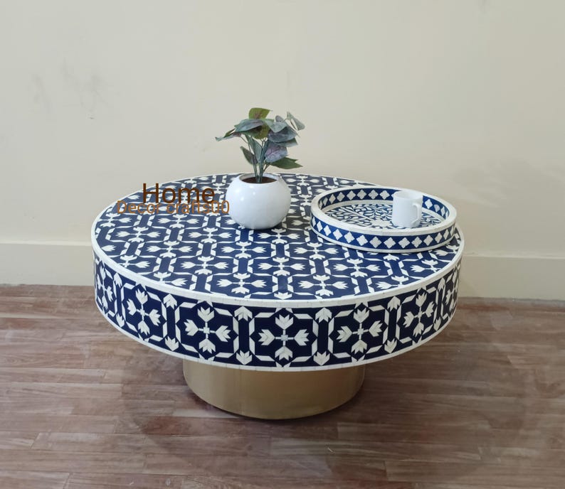 New Indian handmade bone inlay Inlay Coffee Table, bone Inlay Center Table, living room furniture