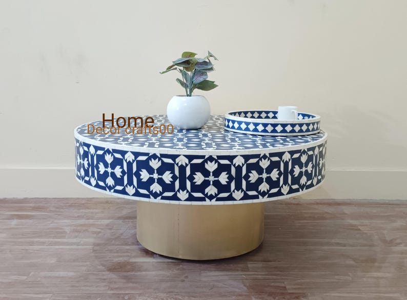 New Indian handmade bone inlay Inlay Coffee Table, bone Inlay Center Table, living room furniture