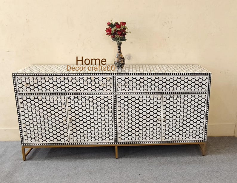 Handmade bone inlay Targua Design Buffet, Cabinet, living room furniture, bone inlay furniture