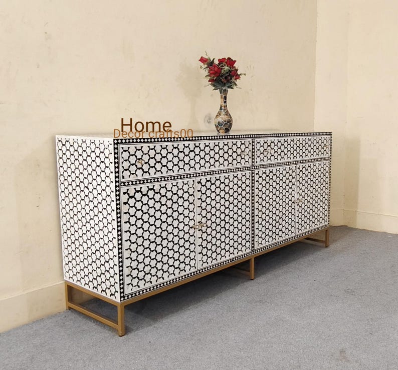 Handmade bone inlay Targua Design Buffet, Cabinet, living room furniture, bone inlay furniture