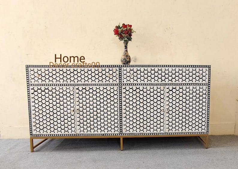 Handmade bone inlay Targua Design Buffet, Cabinet, living room furniture, bone inlay furniture